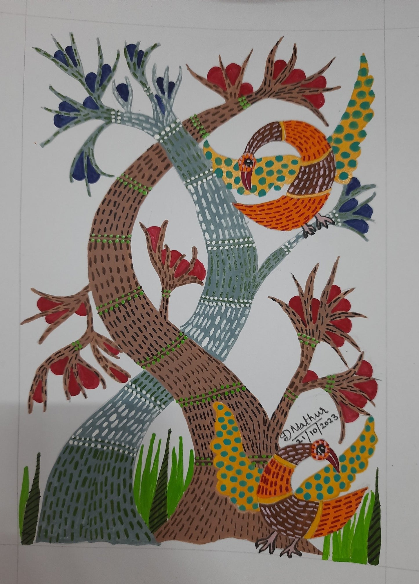 Golden Birds On a Tree